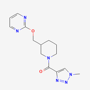 (1-Methyltriazol-4-yl)-[3-(pyrimidin-2-yloxymethyl)piperidin-1-yl]methanone