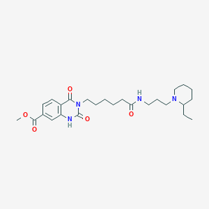 molecular formula C26H38N4O5 B3000875 Methyl 3-(6-((3-(2-ethylpiperidin-1-yl)propyl)amino)-6-oxohexyl)-2,4-dioxo-1,2,3,4-tetrahydroquinazoline-7-carboxylate CAS No. 2034286-81-0