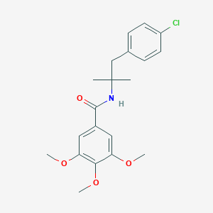 molecular formula C20H24ClNO4 B300088 N-[2-(4-Chloro-phenyl)-1,1-dimethyl-ethyl]-3,4,5-trimethoxy-benzamide 