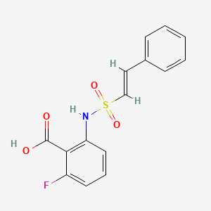 molecular formula C15H12FNO4S B3000881 2-fluoro-6-[[(E)-2-phenylethenyl]sulfonylamino]benzoic acid CAS No. 1281693-31-9