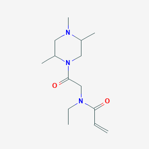 molecular formula C14H25N3O2 B3000885 N-ethyl-N-[2-oxo-2-(2,4,5-trimethylpiperazin-1-yl)ethyl]prop-2-enamide CAS No. 2094582-11-1