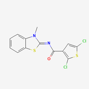 molecular formula C13H8Cl2N2OS2 B3000900 (Z)-2,5-dichloro-N-(3-methylbenzo[d]thiazol-2(3H)-ylidene)thiophene-3-carboxamide CAS No. 476626-89-8