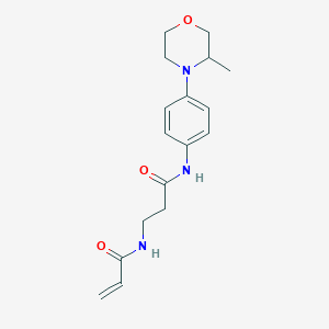 molecular formula C17H23N3O3 B3000911 N-[4-(3-Methylmorpholin-4-yl)phenyl]-3-(prop-2-enoylamino)propanamide CAS No. 2361879-32-3