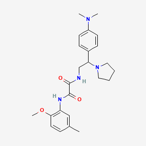 molecular formula C24H32N4O3 B3000913 N1-(2-(4-(dimethylamino)phenyl)-2-(pyrrolidin-1-yl)ethyl)-N2-(2-methoxy-5-methylphenyl)oxalamide CAS No. 899729-29-4