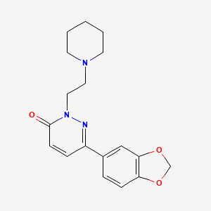 6-(1,3-Benzodioxol-5-yl)-2-(2-piperidin-1-ylethyl)pyridazin-3-one