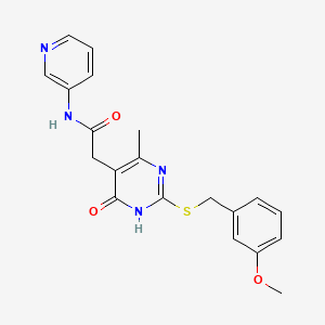 2-(2-((3-methoxybenzyl)thio)-4-methyl-6-oxo-1,6-dihydropyrimidin-5-yl)-N-(pyridin-3-yl)acetamide