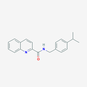 molecular formula C20H20N2O B300093 N-(4-isopropylbenzyl)-2-quinolinecarboxamide 