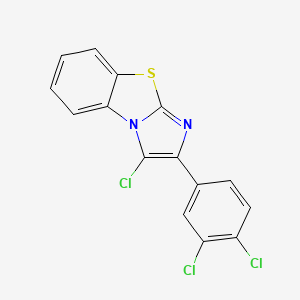 molecular formula C15H7Cl3N2S B3000938 3-Chloro-2-(3,4-dichlorophenyl)imidazo[2,1-b][1,3]benzothiazole CAS No. 866137-13-5