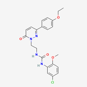 molecular formula C22H23ClN4O4 B3000940 1-(5-氯-2-甲氧基苯基)-3-(2-(3-(4-乙氧基苯基)-6-氧代嘧啶-1(6H)-基)乙基)脲 CAS No. 1021081-94-6