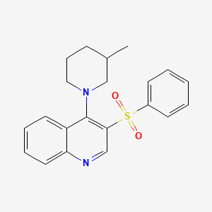 molecular formula C21H22N2O2S B3000955 3-(Benzenesulfonyl)-4-(3-methylpiperidin-1-yl)quinoline CAS No. 872206-02-5