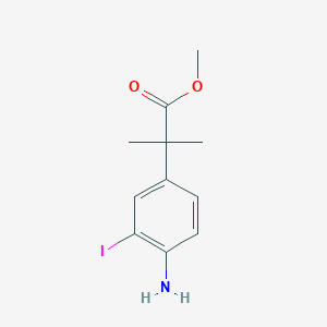 molecular formula C11H14INO2 B3000957 Methyl 2-(4-amino-3-iodophenyl)-2-methylpropanoate CAS No. 756813-88-4