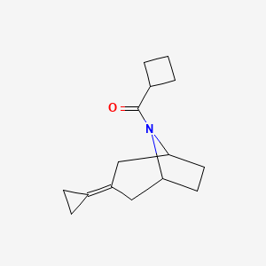 molecular formula C15H21NO B3000961 8-Cyclobutanecarbonyl-3-cyclopropylidene-8-azabicyclo[3.2.1]octane CAS No. 2176124-68-6