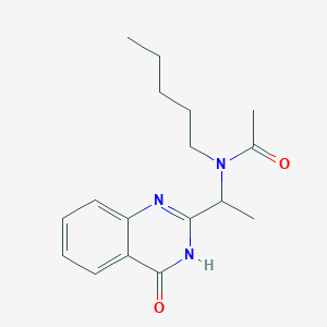 N-[1-(4-oxo-3,4-dihydro-2-quinazolinyl)ethyl]-N-pentylacetamide