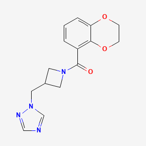 (3-((1H-1,2,4-triazol-1-yl)methyl)azetidin-1-yl)(2,3-dihydrobenzo[b][1,4]dioxin-5-yl)methanone
