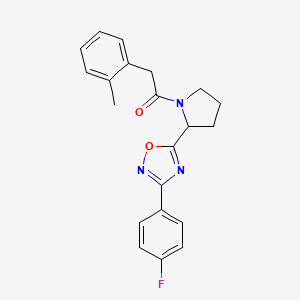 3-(4-Fluorophenyl)-5-{1-[(2-methylphenyl)acetyl]pyrrolidin-2-yl}-1,2,4-oxadiazole