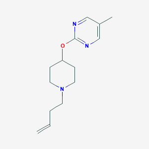 molecular formula C14H21N3O B3000974 2-(1-But-3-enylpiperidin-4-yl)oxy-5-methylpyrimidine CAS No. 2380176-86-1