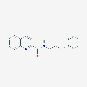 molecular formula C18H16N2OS B300098 N-[2-(Phenylsulfanyl)ethyl]-2-quinolinecarboxamide 
