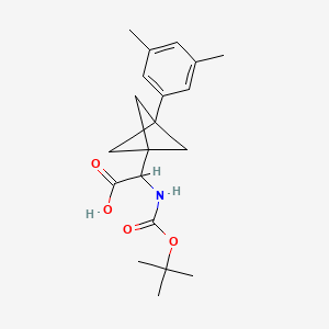 2-[3-(3,5-Dimethylphenyl)-1-bicyclo[1.1.1]pentanyl]-2-[(2-methylpropan-2-yl)oxycarbonylamino]acetic acid