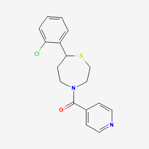 molecular formula C17H17ClN2OS B3000987 (7-(2-Chlorophenyl)-1,4-thiazepan-4-yl)(pyridin-4-yl)methanone CAS No. 1797896-88-8