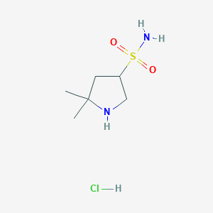 5,5-Dimethylpyrrolidine-3-sulfonamide;hydrochloride