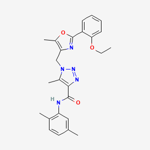 N-(2,5-dimethylphenyl)-1-{[2-(2-ethoxyphenyl)-5-methyl-1,3-oxazol-4-yl]methyl}-5-methyl-1H-1,2,3-triazole-4-carboxamide