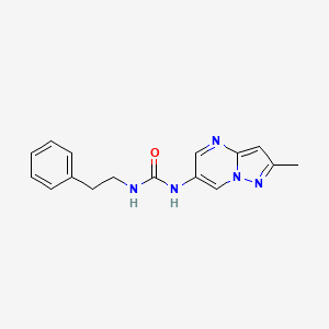 molecular formula C16H17N5O B3000992 1-(2-Methylpyrazolo[1,5-a]pyrimidin-6-yl)-3-phenethylurea CAS No. 1788676-44-7