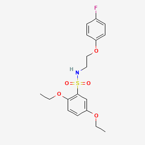 molecular formula C18H22FNO5S B3000997 2,5-diethoxy-N-(2-(4-fluorophenoxy)ethyl)benzenesulfonamide CAS No. 1203361-92-5