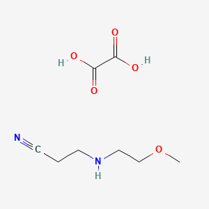 3-(2-Methoxyethylamino)propanenitrile;oxalic acid