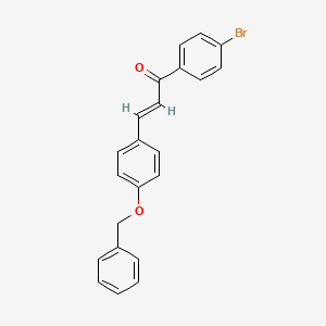 molecular formula C22H17BrO2 B3001008 (2E)-3-[4-(Benzyloxy)phenyl]-1-(4-bromophenyl)prop-2-en-1-one CAS No. 358655-92-2