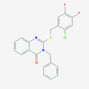 molecular formula C22H15ClF2N2OS B300101 3-benzyl-2-[(2-chloro-4,5-difluorobenzyl)sulfanyl]-4(3H)-quinazolinone 