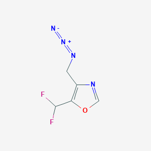 molecular formula C5H4F2N4O B3001011 4-(Azidomethyl)-5-(difluoromethyl)oxazole CAS No. 2287273-70-3