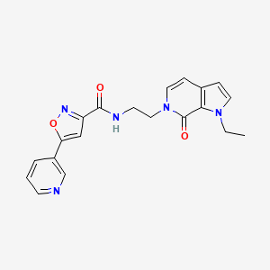 molecular formula C20H19N5O3 B3001019 N-(2-(1-ethyl-7-oxo-1H-pyrrolo[2,3-c]pyridin-6(7H)-yl)ethyl)-5-(pyridin-3-yl)isoxazole-3-carboxamide CAS No. 2034559-97-0