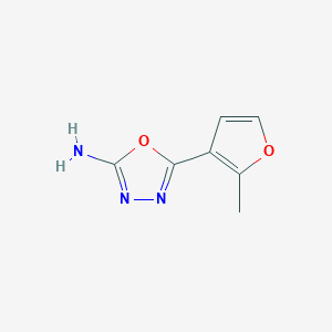 molecular formula C7H7N3O2 B3001046 5-(2-Methyl-3-furyl)-1,3,4-oxadiazol-2-amine CAS No. 926217-23-4