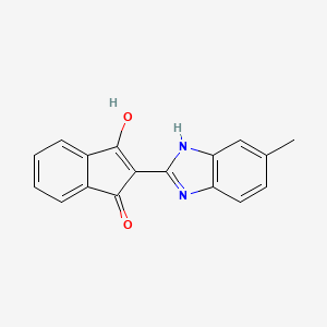 molecular formula C17H12N2O2 B3001068 2-(5-Methyl-3-hydrobenzimidazol-2-ylidene)indane-1,3-dione CAS No. 63786-63-0
