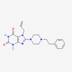 7-allyl-3-methyl-8-(4-phenethylpiperazin-1-yl)-1H-purine-2,6(3H,7H)-dione