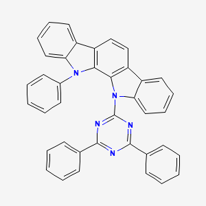 molecular formula C39H25N5 B3001101 吲哚[2,3-a]咔唑，11-(4,6-二苯基-1,3,5-三嗪-2-基)-11,12-二氢-12-苯基- CAS No. 1024598-01-3