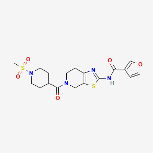 N-(5-(1-(methylsulfonyl)piperidine-4-carbonyl)-4,5,6,7-tetrahydrothiazolo[5,4-c]pyridin-2-yl)furan-3-carboxamide