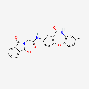 2-(1,3-dioxoisoindolin-2-yl)-N-(8-methyl-11-oxo-10,11-dihydrodibenzo[b,f][1,4]oxazepin-2-yl)acetamide