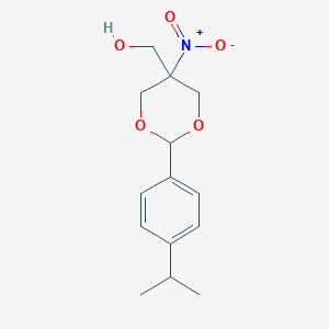 molecular formula C14H19NO5 B300112 [5-Nitro-2-(4-isopropylphenyl)-1,3-dioxan-5-yl]methanol 