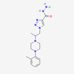 molecular formula C17H25N7O B3001129 1-{2-[4-(2-甲苯基)哌嗪-1-基]丙基}-1H-1,2,3-三唑-4-甲酰肼 CAS No. 1987207-75-9