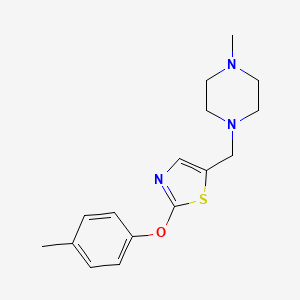 molecular formula C16H21N3OS B3001137 1-Methyl-4-{[2-(4-methylphenoxy)-1,3-thiazol-5-yl]methyl}piperazine CAS No. 439094-28-7