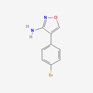 molecular formula C9H7BrN2O B3001152 4-(4-Bromophenyl)-1,2-oxazol-3-amine CAS No. 708292-30-2
