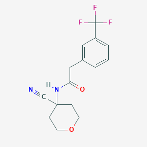 molecular formula C15H15F3N2O2 B3001160 N-(4-cyanooxan-4-yl)-2-[3-(trifluoromethyl)phenyl]acetamide CAS No. 1376150-96-7