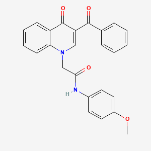 molecular formula C25H20N2O4 B3001173 2-(3-benzoyl-4-oxoquinolin-1(4H)-yl)-N-(4-methoxyphenyl)acetamide CAS No. 897624-52-1