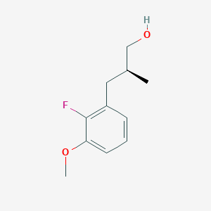 molecular formula C11H15FO2 B3001174 (2S)-3-(2-Fluoro-3-methoxyphenyl)-2-methylpropan-1-ol CAS No. 2248209-15-4