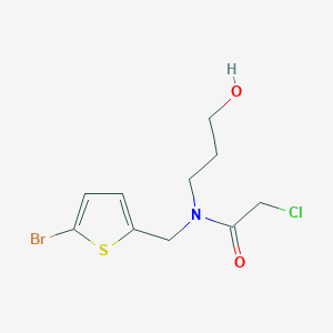 N-[(5-Bromothiophen-2-yl)methyl]-2-chloro-N-(3-hydroxypropyl)acetamide