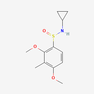 molecular formula C12H17NO3S B3001192 N-cyclopropyl-2,4-dimethoxy-3-methylbenzenesulfinamide CAS No. 338982-00-6
