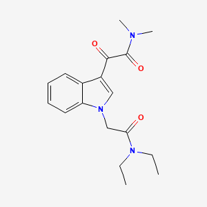 molecular formula C18H23N3O3 B3001202 2-[1-[2-(diethylamino)-2-oxoethyl]indol-3-yl]-N,N-dimethyl-2-oxoacetamide CAS No. 872843-43-1
