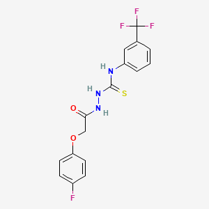 molecular formula C16H13F4N3O2S B3001204 1-(2-(4-氟苯氧基)乙酰基)-4-(3-三氟甲基苯基)硫代氨基脲 CAS No. 903762-69-6