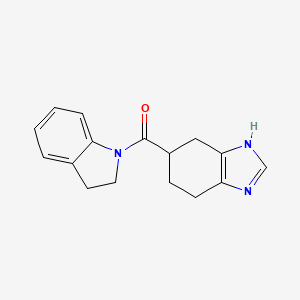 molecular formula C16H17N3O B3001225 2,3-dihydroindol-1-yl(4,5,6,7-tetrahydro-3H-benzimidazol-5-yl)methanone CAS No. 132036-36-3